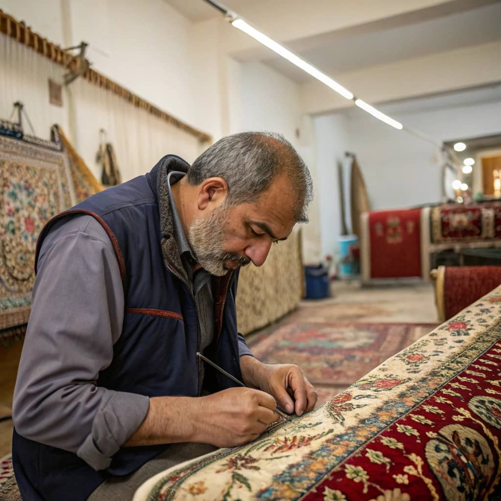 قالیشویی فرشباف بهترین رفوگری فرش در تهران رسالت